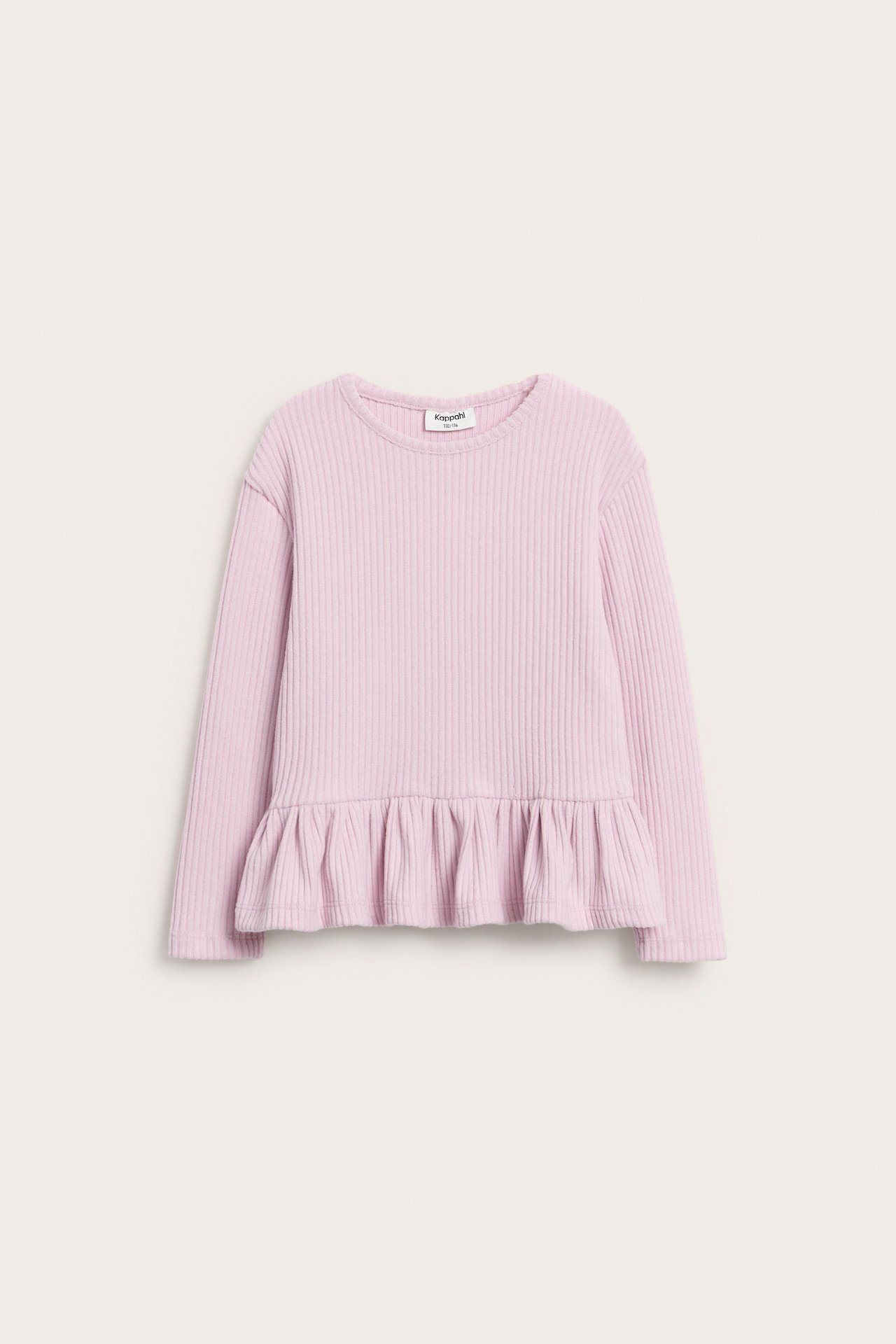 Pitkähihainen peplum-paita