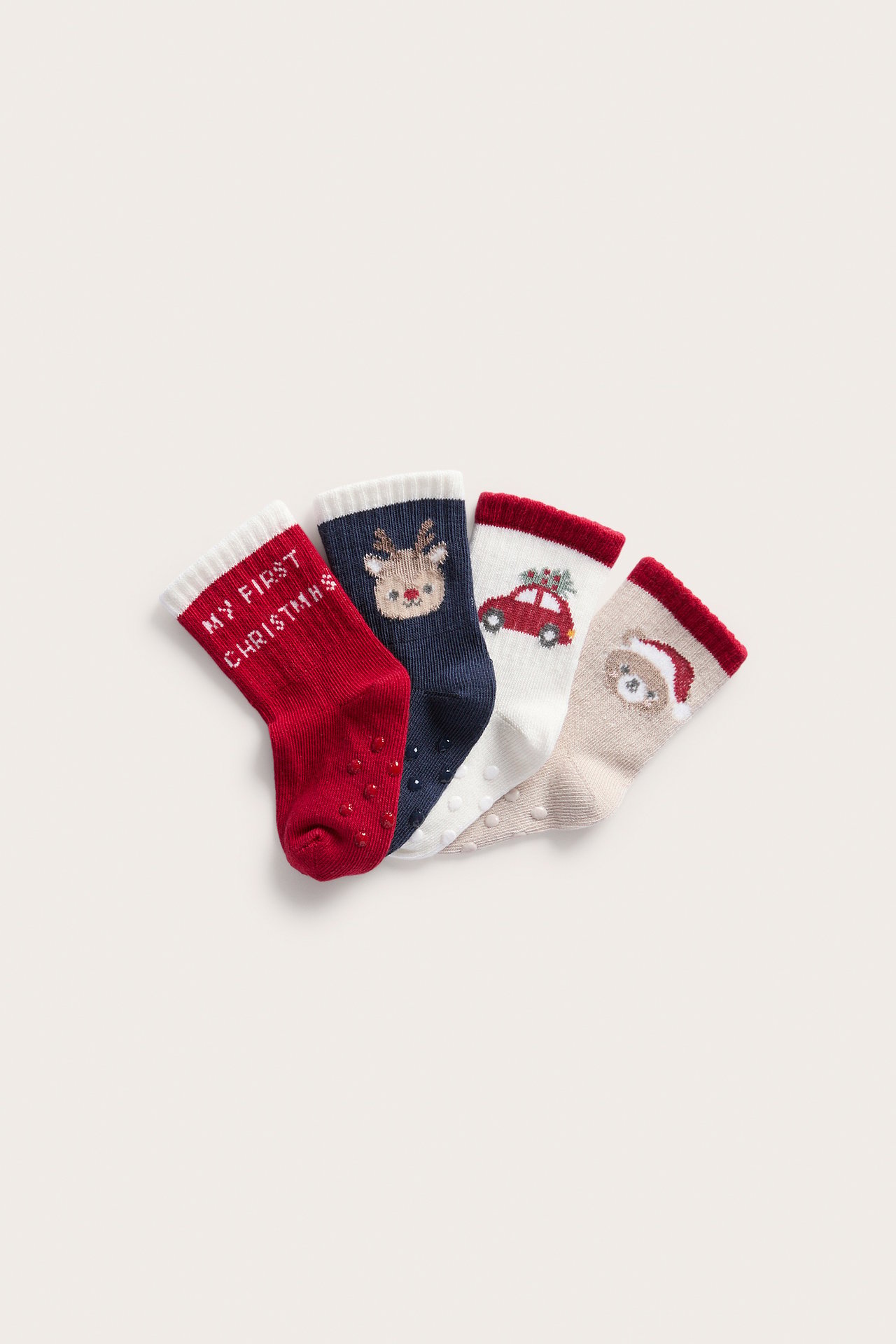 Babystrumpor 2-pack med julmotiv