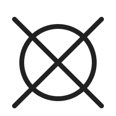 Symbol prania nie nadaje się do czyszczenia chemicznego