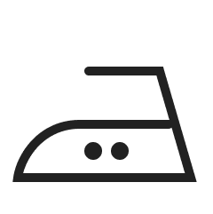 Symbol instrukcji prania do prasowania w średniej temperaturze