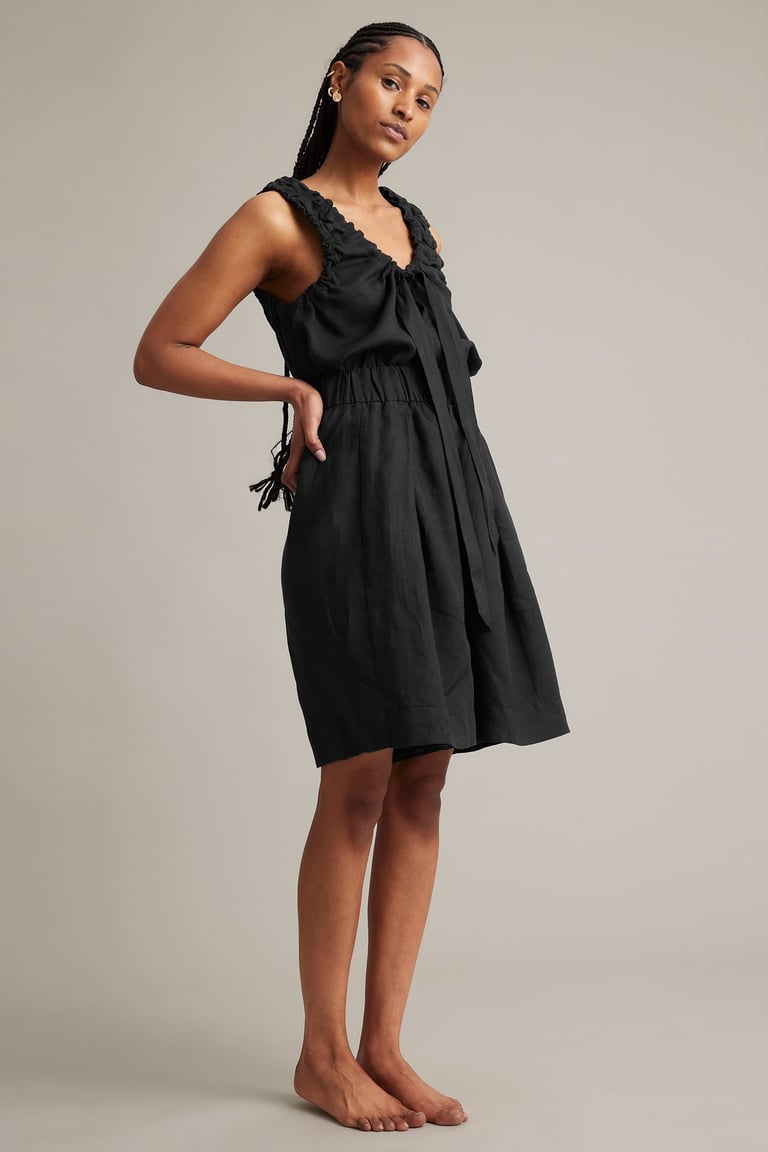 Knelang linshorts | Svart | Dame | Kappahl