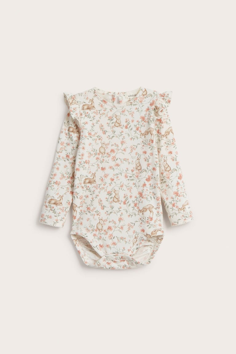 Body z falbaną | Jasnoróżowy | Baby | Newbie