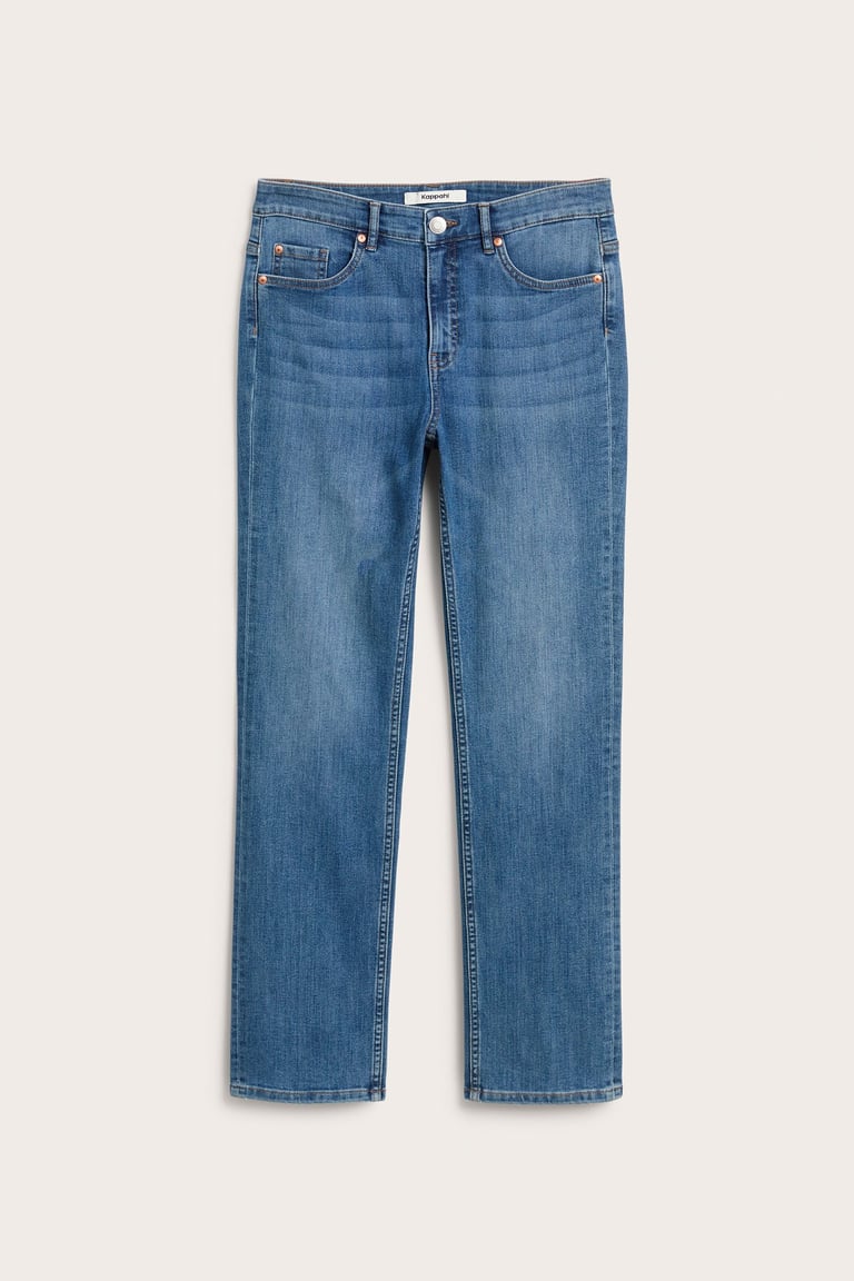 Dżinsy flare regular waist | Ciemny dżins | Kobieta | Kappahl