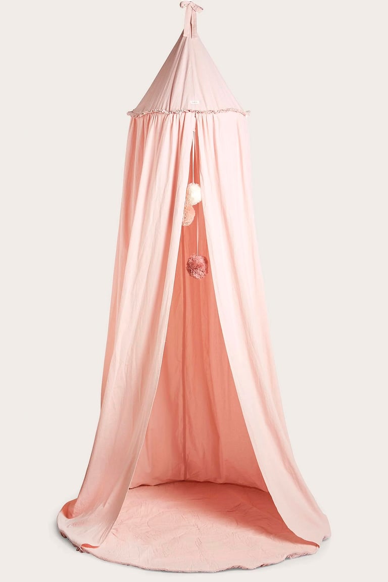 Lesetelt med pomponger | Rosa | Baby | Newbie